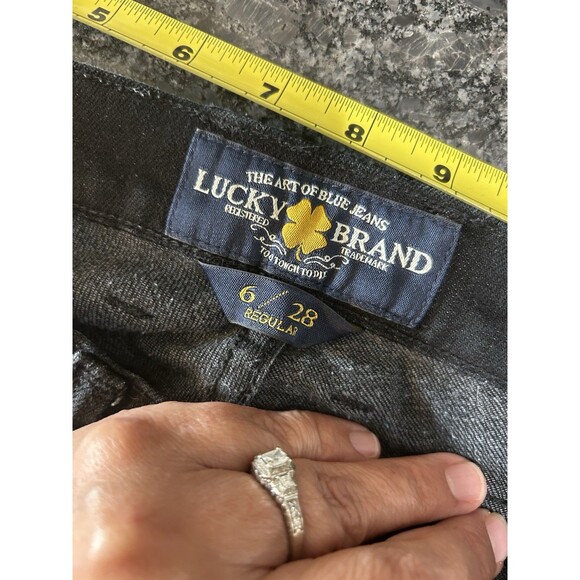 Lucky Brand Womens Sofia Boot Jeans Sz 6/28 Black Regular Fit Stretch Mid Rise - Picture 3 of 8